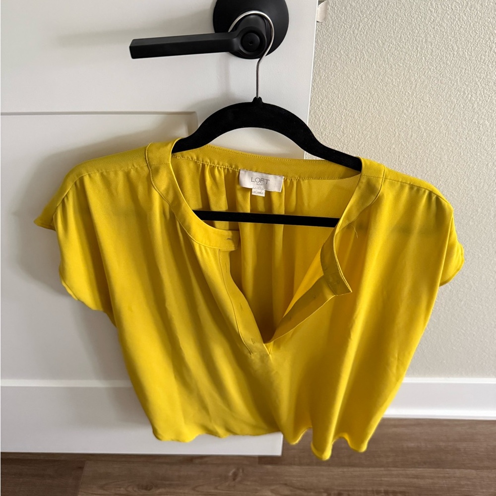 LOFT Bright Yellow Blouse